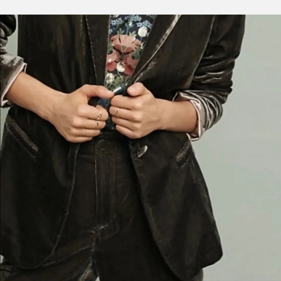 Ett twa by Anthropologie Gallery Velvet Blazer - Picture 10 of 16